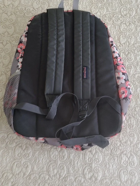 JanSport THE DIGIBREAK Coral Sparkle Pretty Posey Backpack - Picture 7 of 16